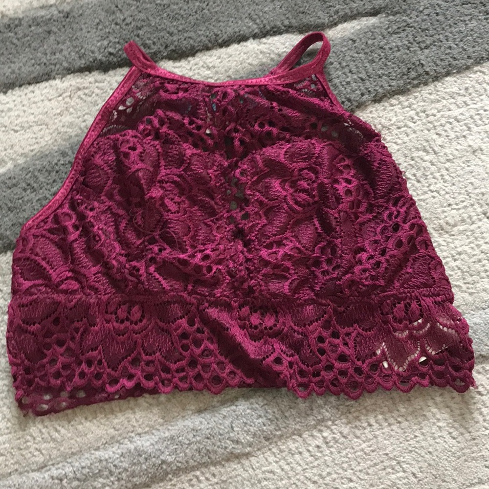Halter bralette with slit